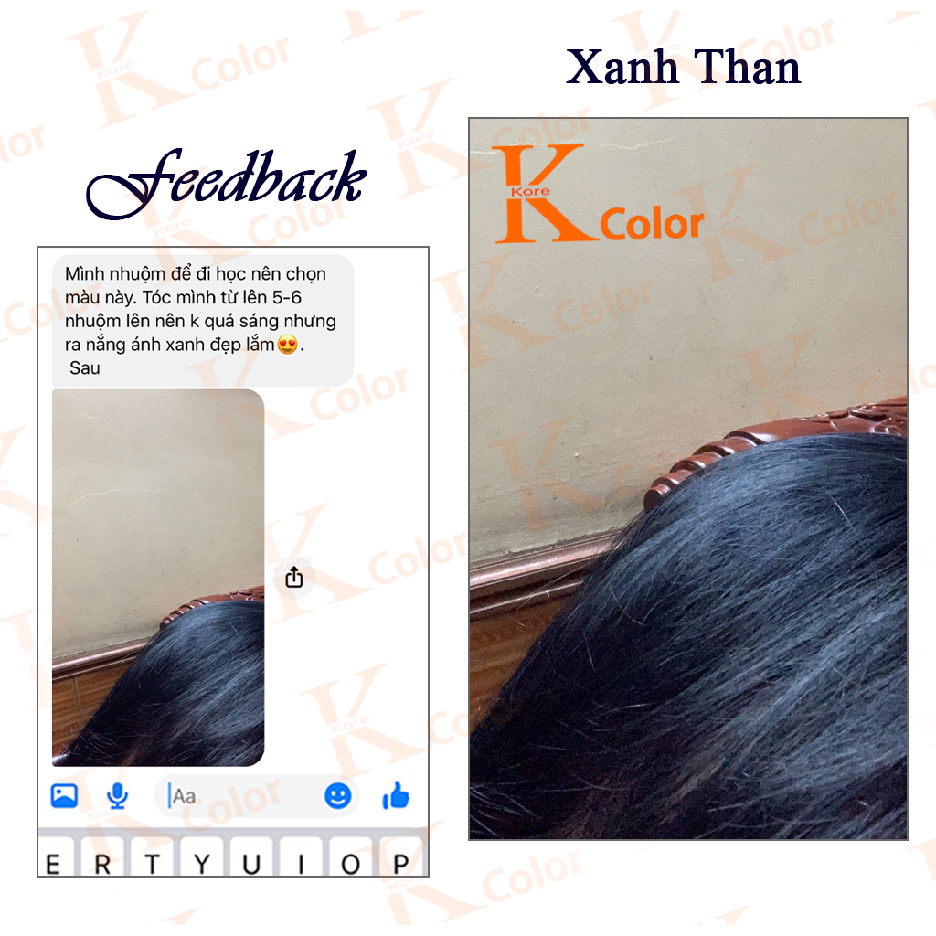 Thuốc nhuộm tóc màu Xanh Than kcolor