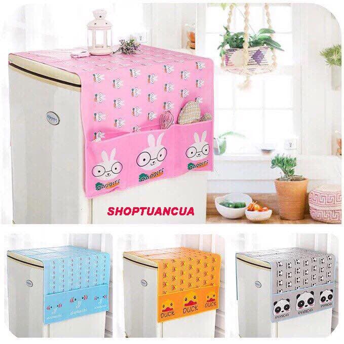 Tấm Phủ Tủ Lạnh Tấm Che Tủ Lạnh Bạt Phủ Tủ Lạnh Có Túi Đựng Đồ Tiện Dụng