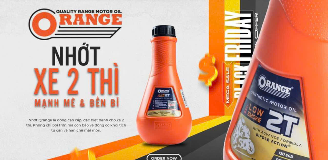 Orange 2-Stroke Car Lubricant 700ml