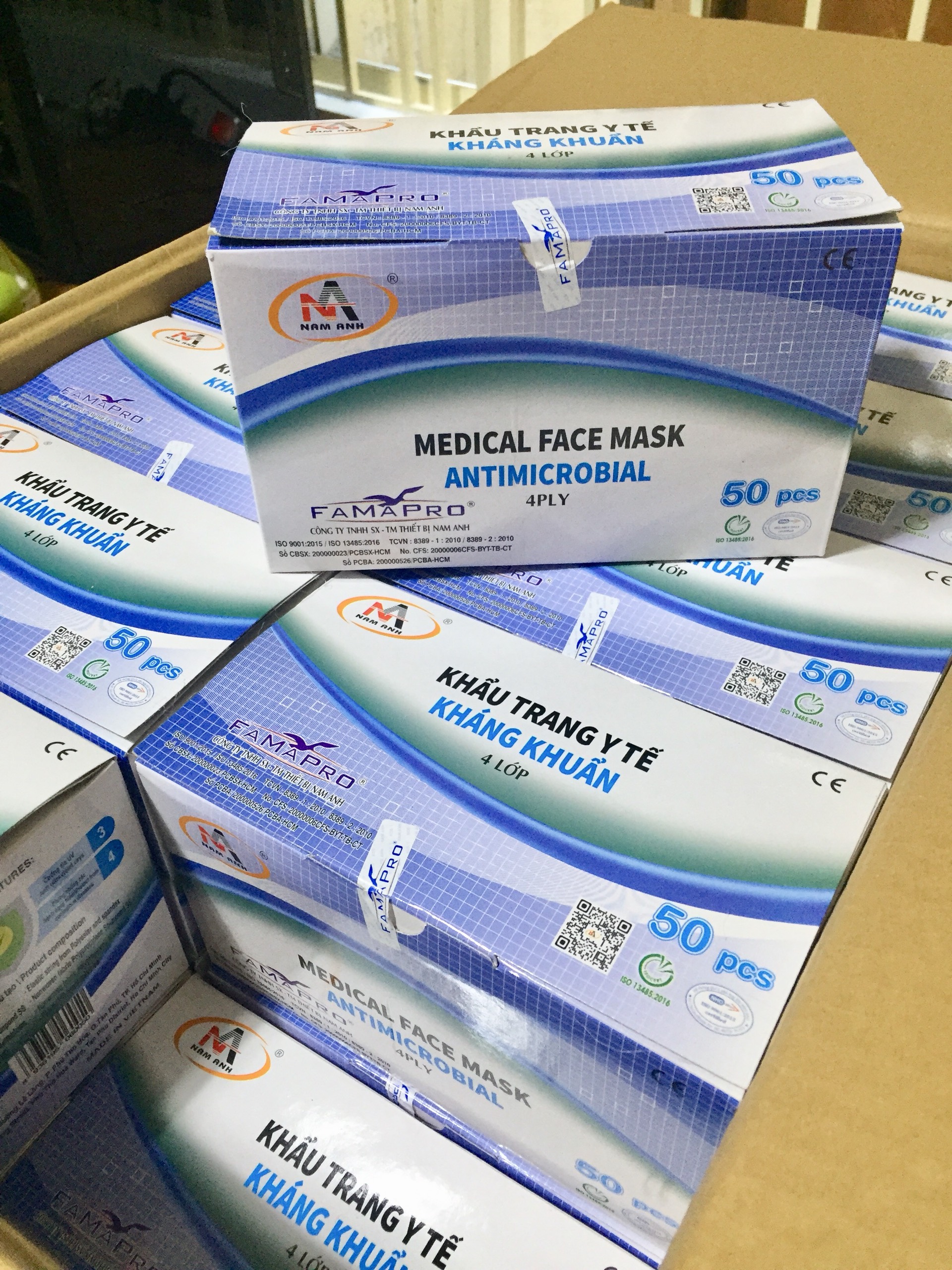 Khẩu Trang Y Tế 4 Lớp giấy Kháng Khuẩn