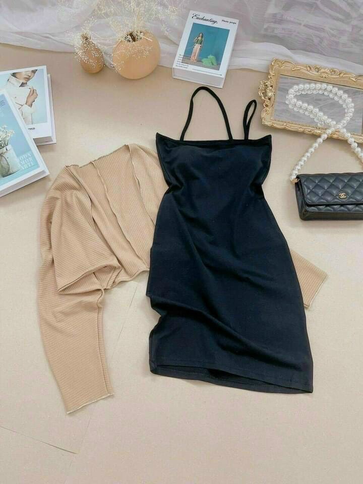 ĐẦM KEM KHOÁC ÔM BODY QUYẾN RŨ