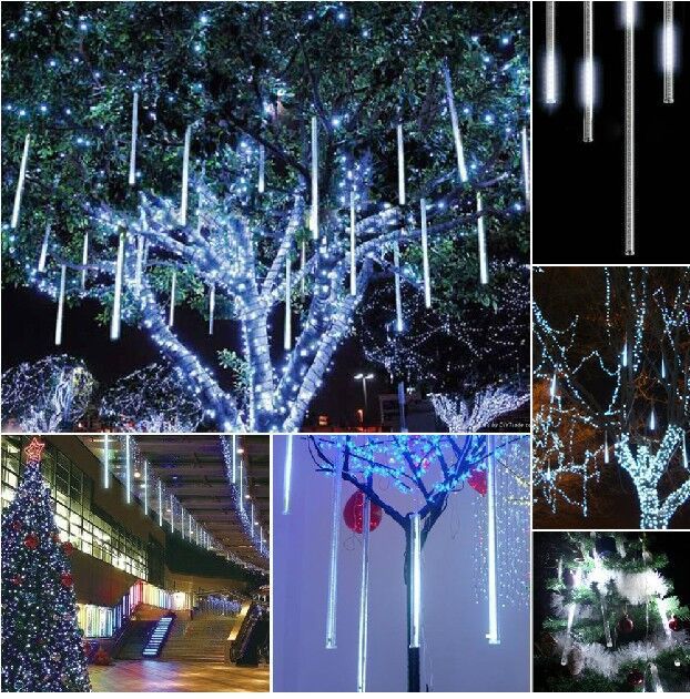 Bộ đèn led sao băng chùm 8 cây, chiều dài 50cm (cắm điện)