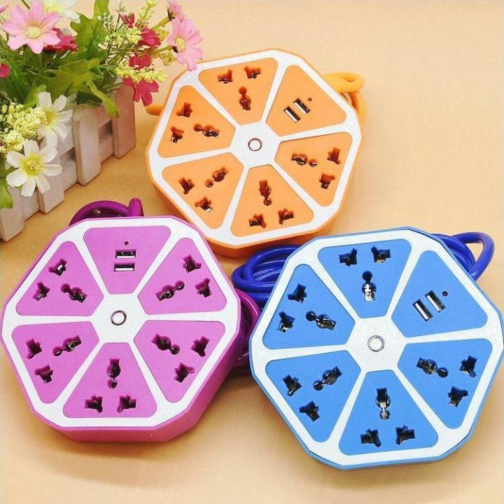 Ổ Cắm Điện Hình Trái Cam 2 Cổng USB