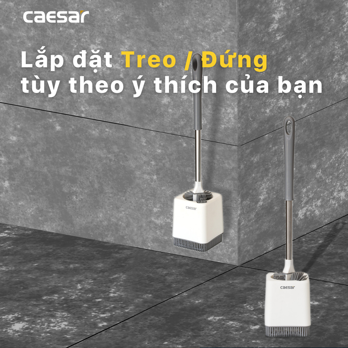 Hộp Cọ Toilet Silicon Caesar