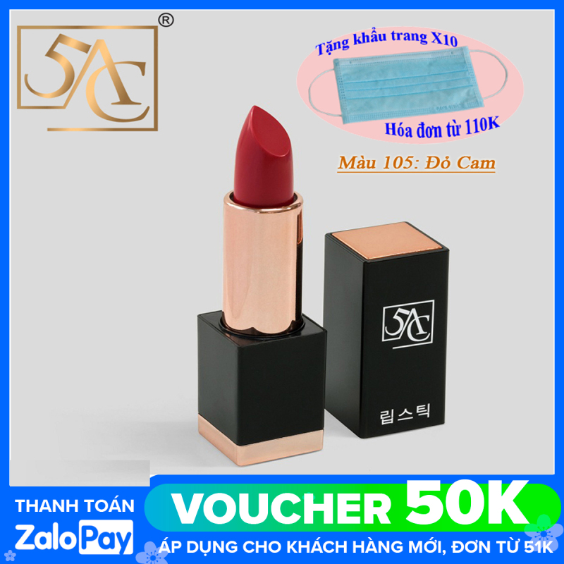 Son lì chính hãng Hàn Quốc 5AC màu Đỏ Cam (Mã 105)