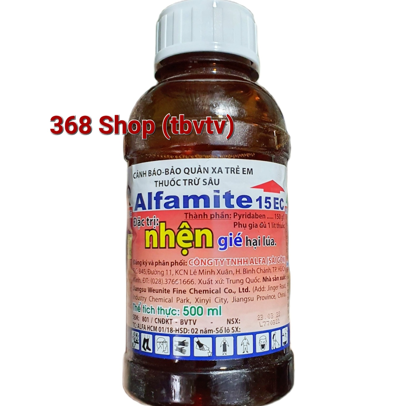 💖Đặc trừ nhện gié bọ trĩ, bọ xít, rầy nâu, rầy lưng trắng vv..💎Thuốc trừ sâu Alfamite 15EC (500ml)