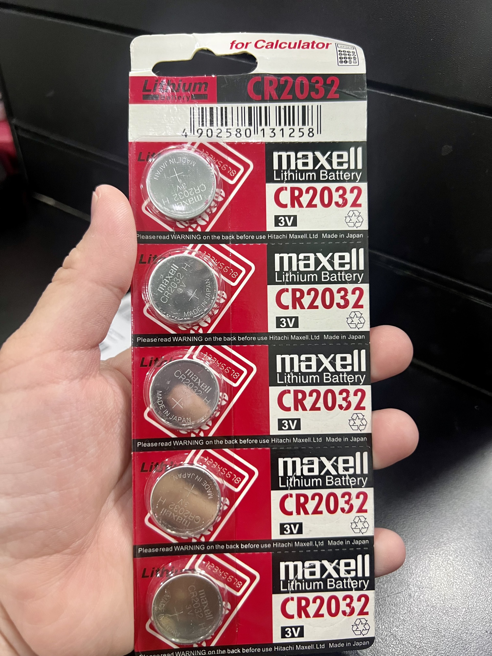 Combo vỉ 5 viên pin nút MAXELL CR2032 Lithium 3V