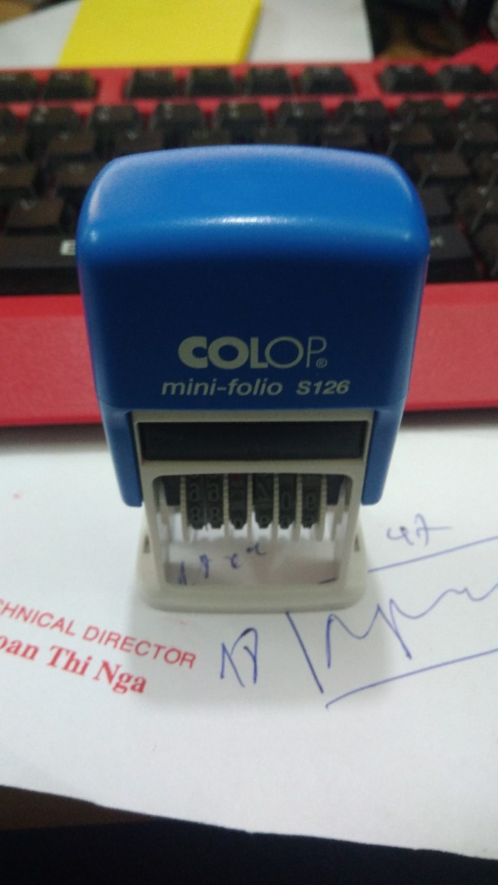 Con dấu 6 số liền mực (Colop S126)