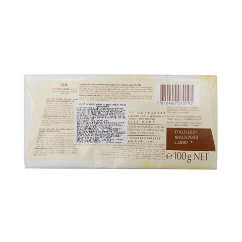 Socola Lindt Trắng Hạnh Nhân 100G