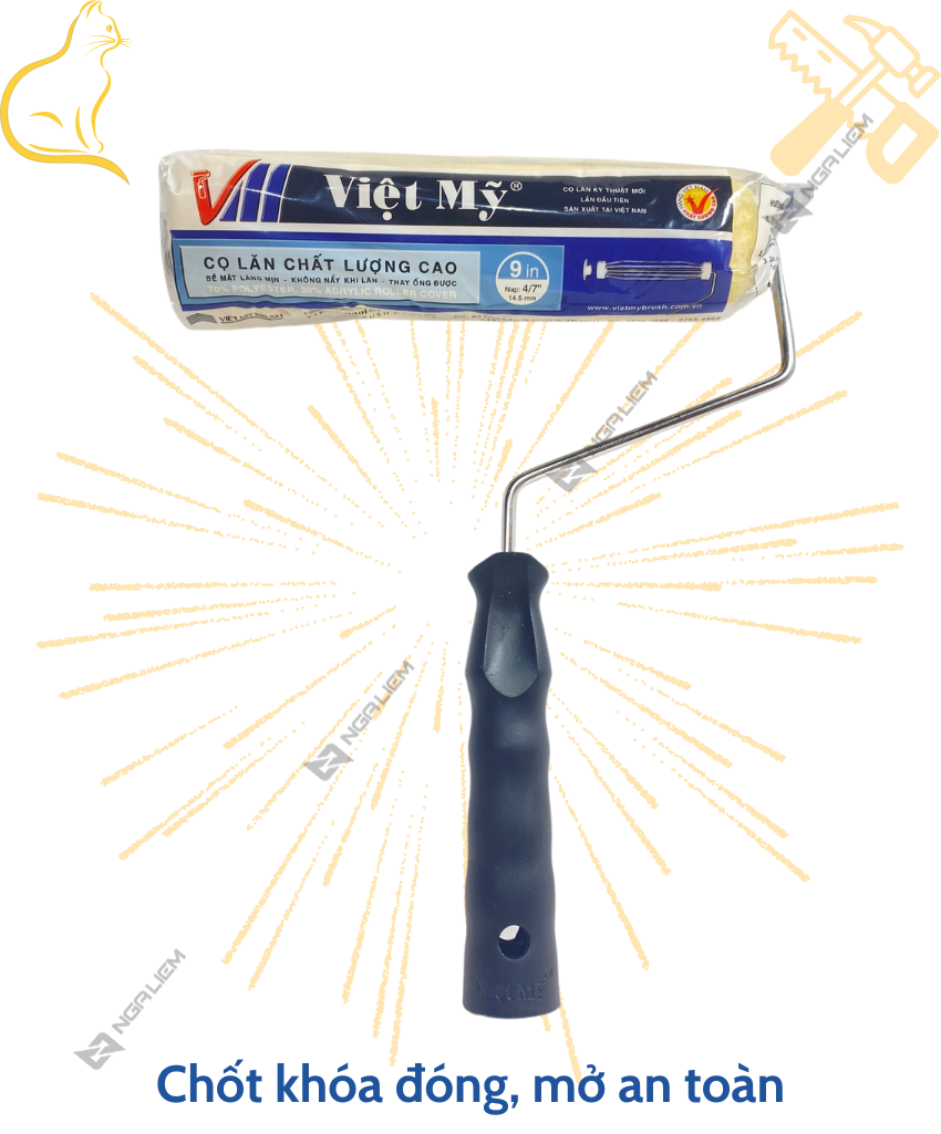Lăn Sơn Nhựa Việt Mỹ (Lăn sơn chỉ 6cm; 10cm; Lăn sơn 11cm – 15cm – 21cm – 23cm)