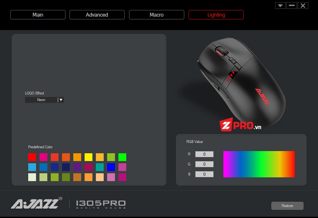 Chuột Gaming Wireless Ajazz i305 Pro - zpro.vn