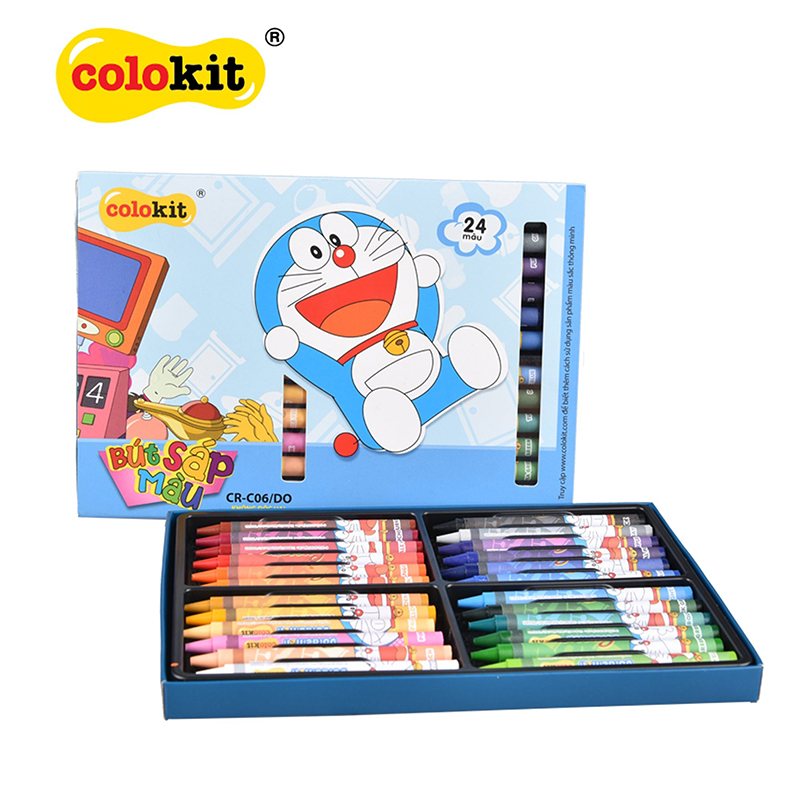 Sáp 24 màu Thiên Long Colokit Doraemon CR-C06/DO