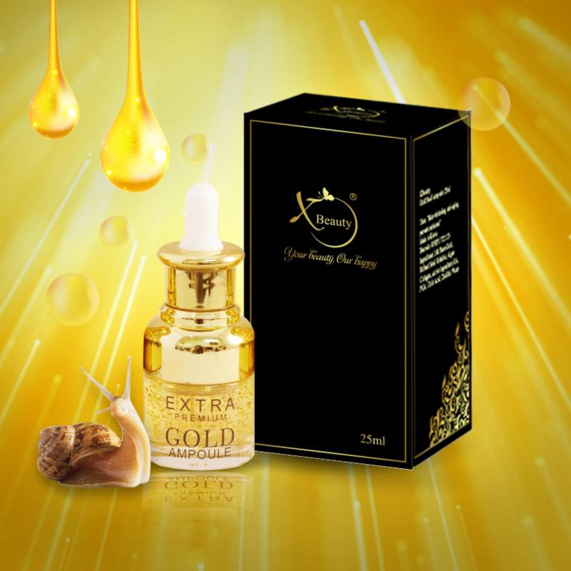 Serum Ốc Sên XBeauty Gold Snail Ampoule 25ml/20ml Hàn Quốc - Serum Ốc Sên Gold Perfect skin care chăm sóc da hoàn hảo XBeauty Gold Snail Ampoule có 2 dung tích 20ml và 25ml cao cấp