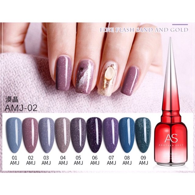 Sơn g.el AS, sơn móng tay giả bột mã AMJ