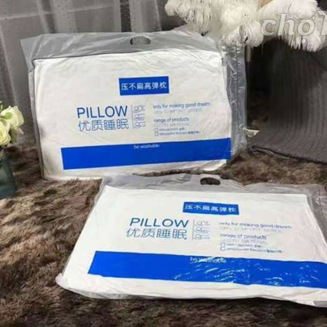 Combo 2 Gối Bông Cao Cấp Hilton Màu Trắng