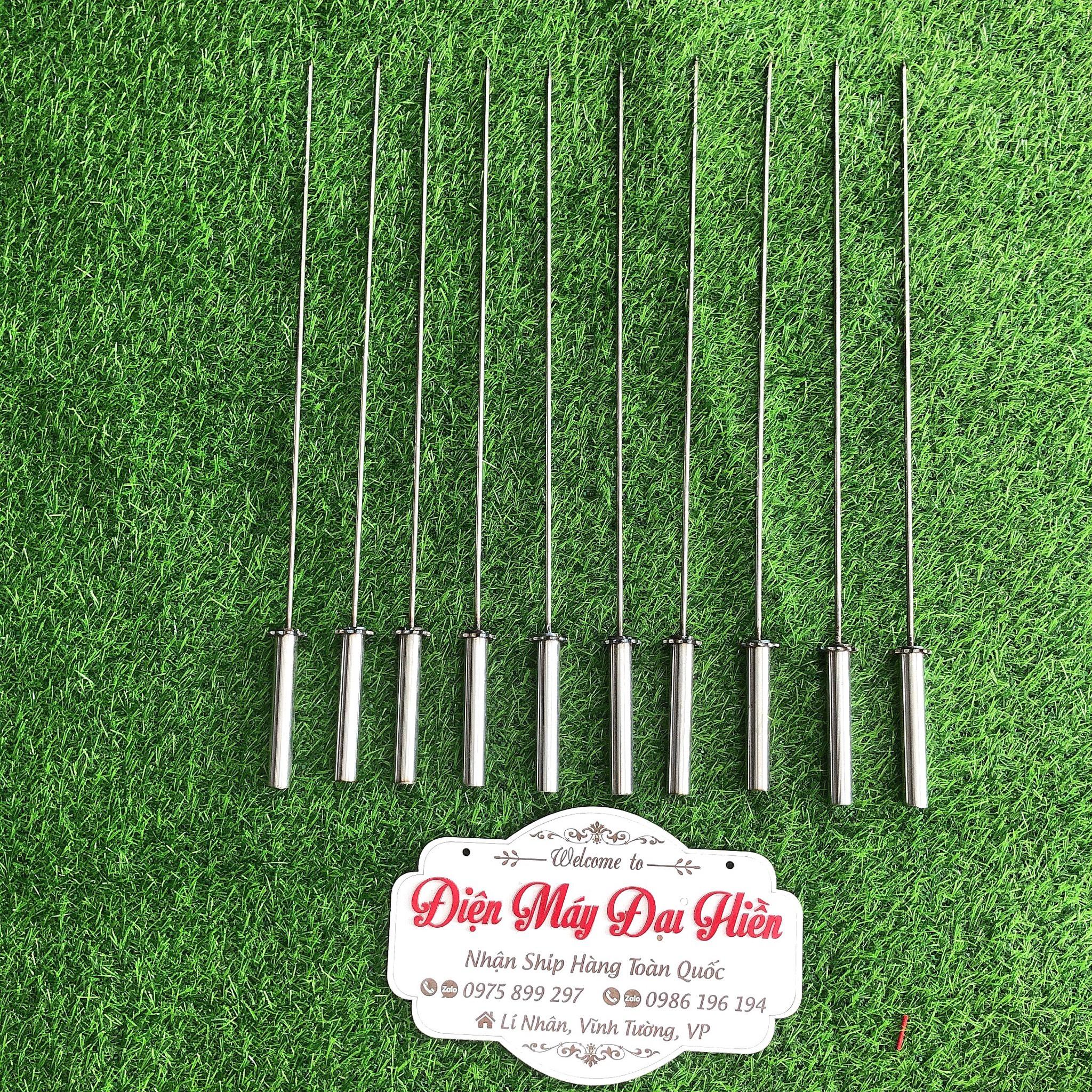 [ Bộ 10 xiên ] Máy nướng thịt, chả mini tự động chuẩn 100% inox