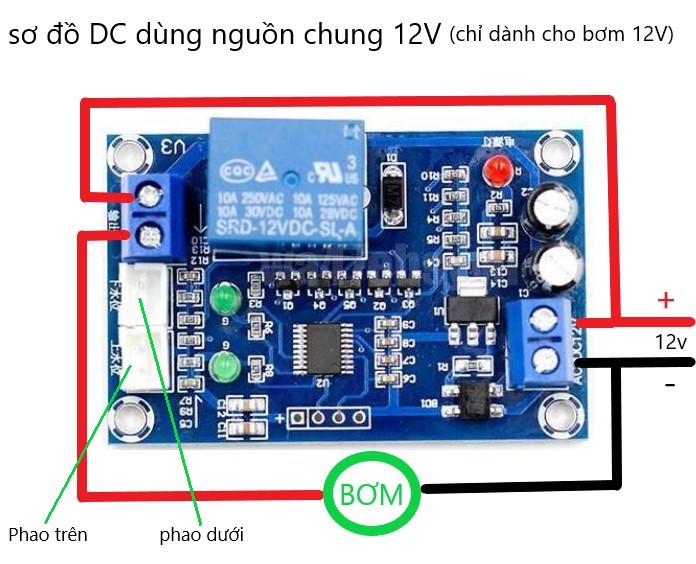 Mạch điều khiển mực nước bơm cấp nước tự động - bơm chống ngập