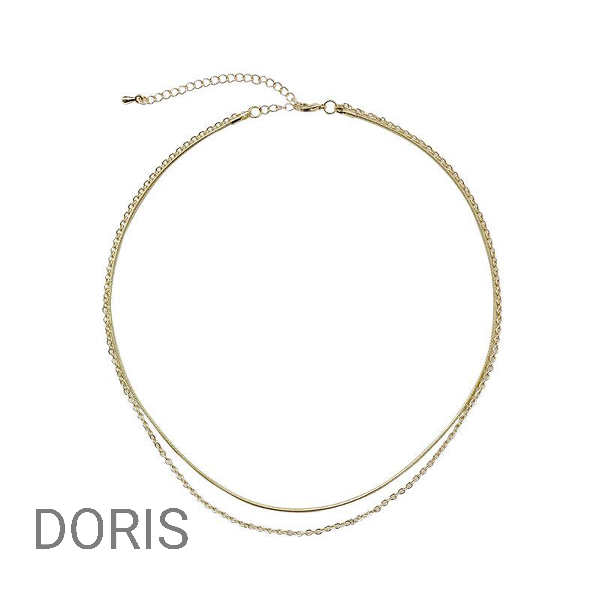 Dây chuyền nữ 2 Sợi Trơn basic - DORIS HOUSE