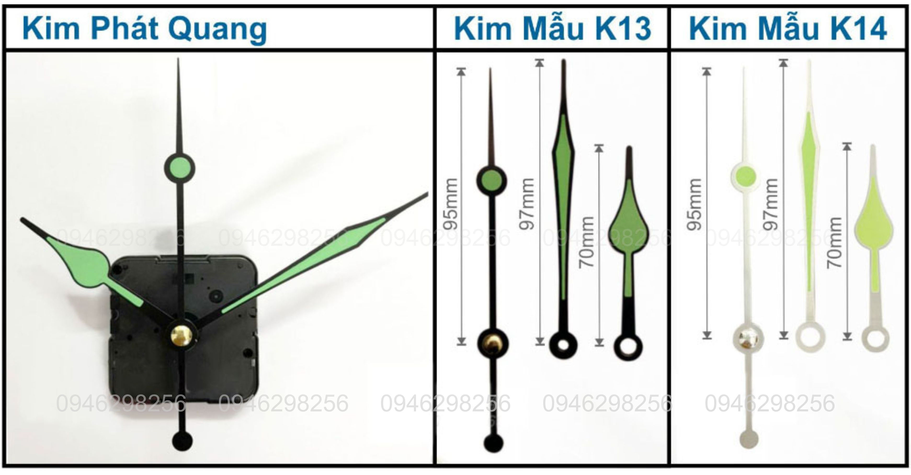 Máy đồng hồ treo tường kim trôi Nhật (trục dài đến Siêu dài)