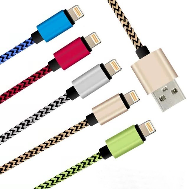 Cáp sạc bọc dù chó các dòng diện thoại Iphone và Android