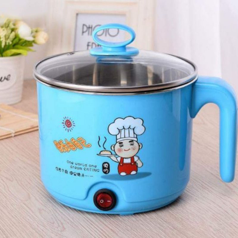 Ca nấu mì siêu tốc nồi nấu đa năng mini siêu tốc 18cm (TẶNG KÈM XỬNG HẤP)