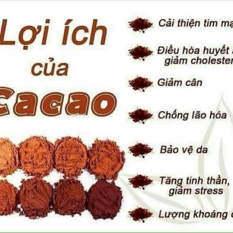1kg bột cacao nguyên chất không đường