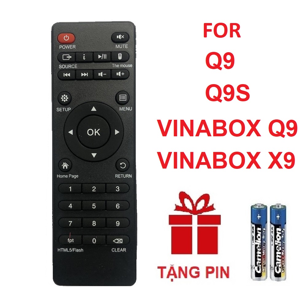 Remote điều khiển android tv box q9 q9s vinabox q9 x9 tivi box