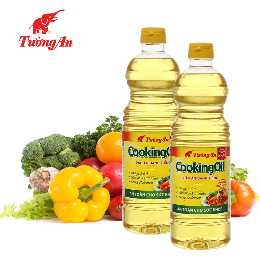 HCM Dầu ăn Tường An cooking oil 1L, Combo 2 chai