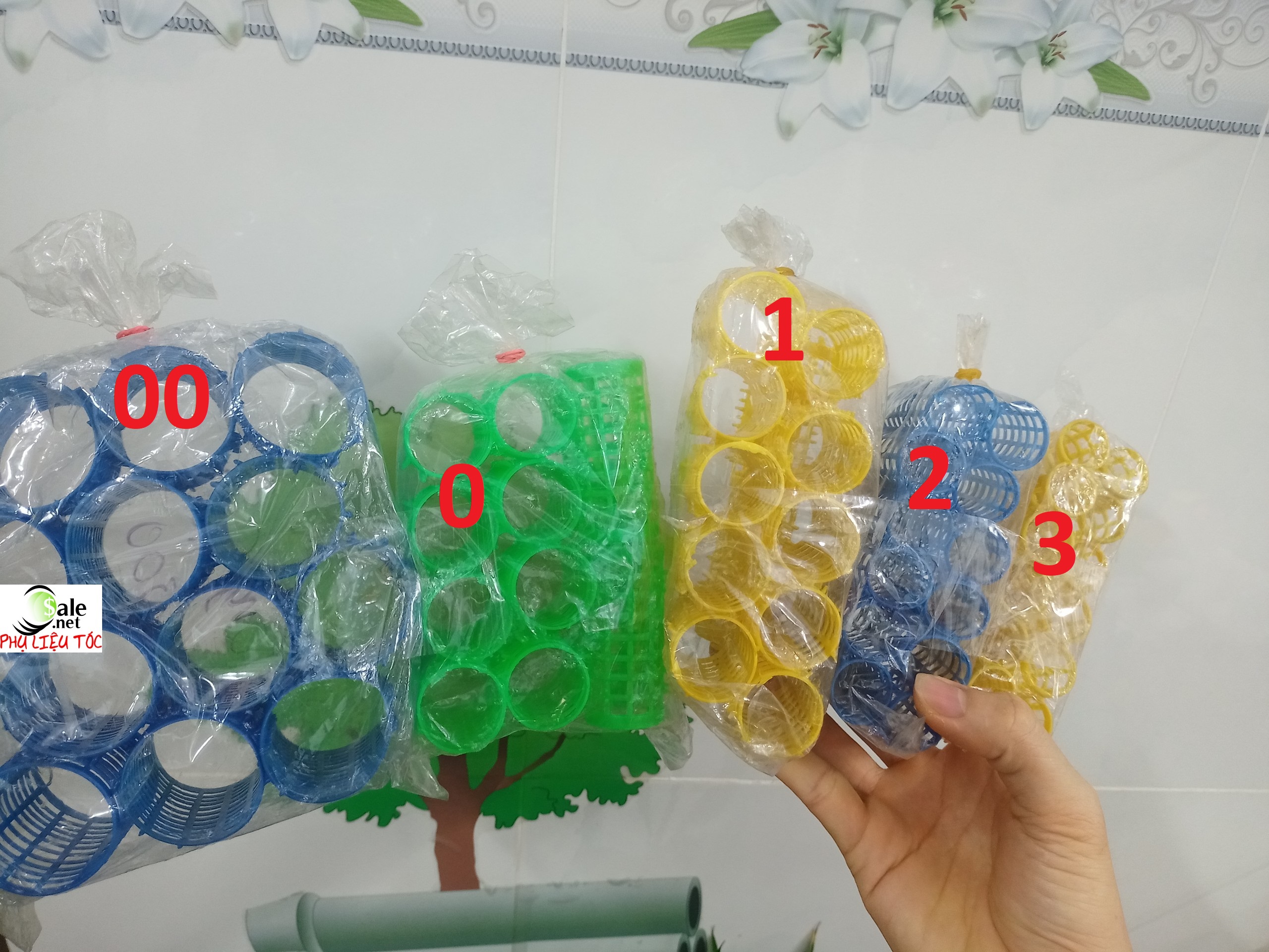 12 Trục uốn lô gai tạo kiểu cho tóc