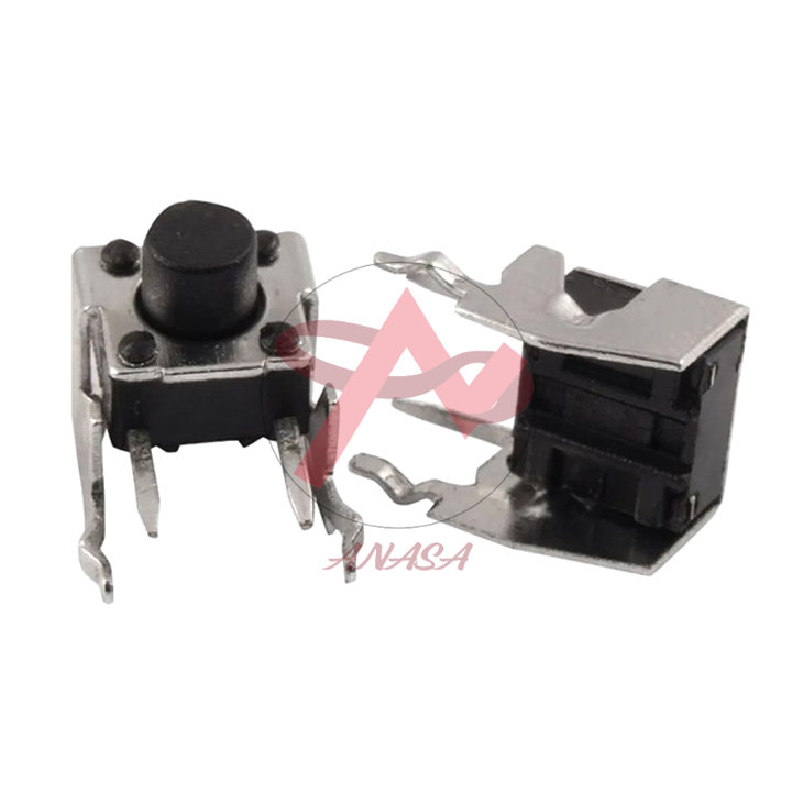 Nút nhấn 4 chân đứng nằm ngang 6x6x5mm