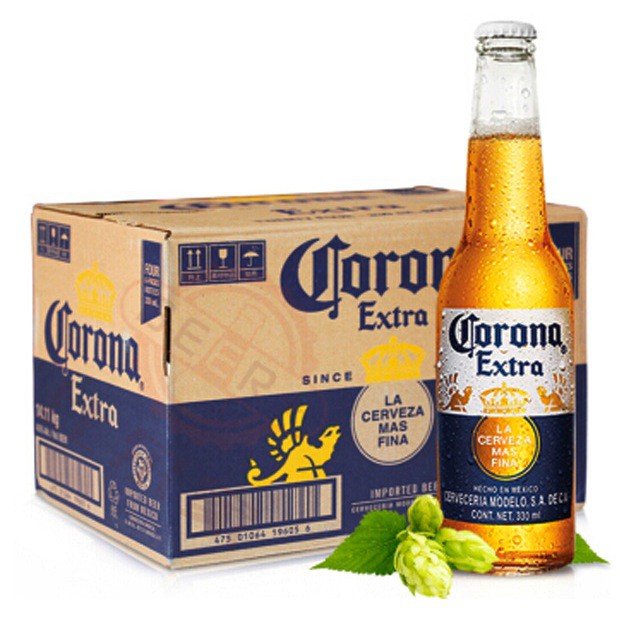 Thùng 24 Chai Bia Corona Extra (355ml / Chai)