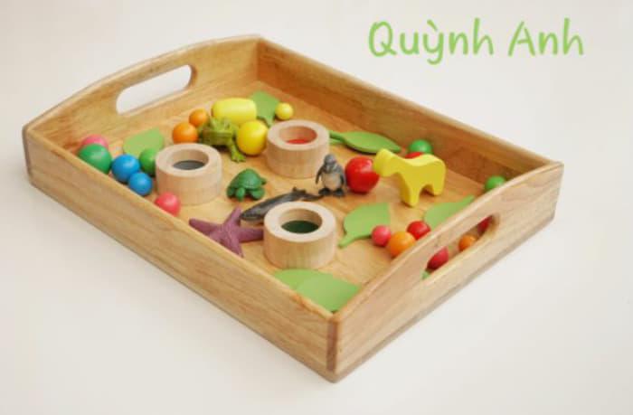 Khay gỗ đa năng chữ nhật 30x40cm