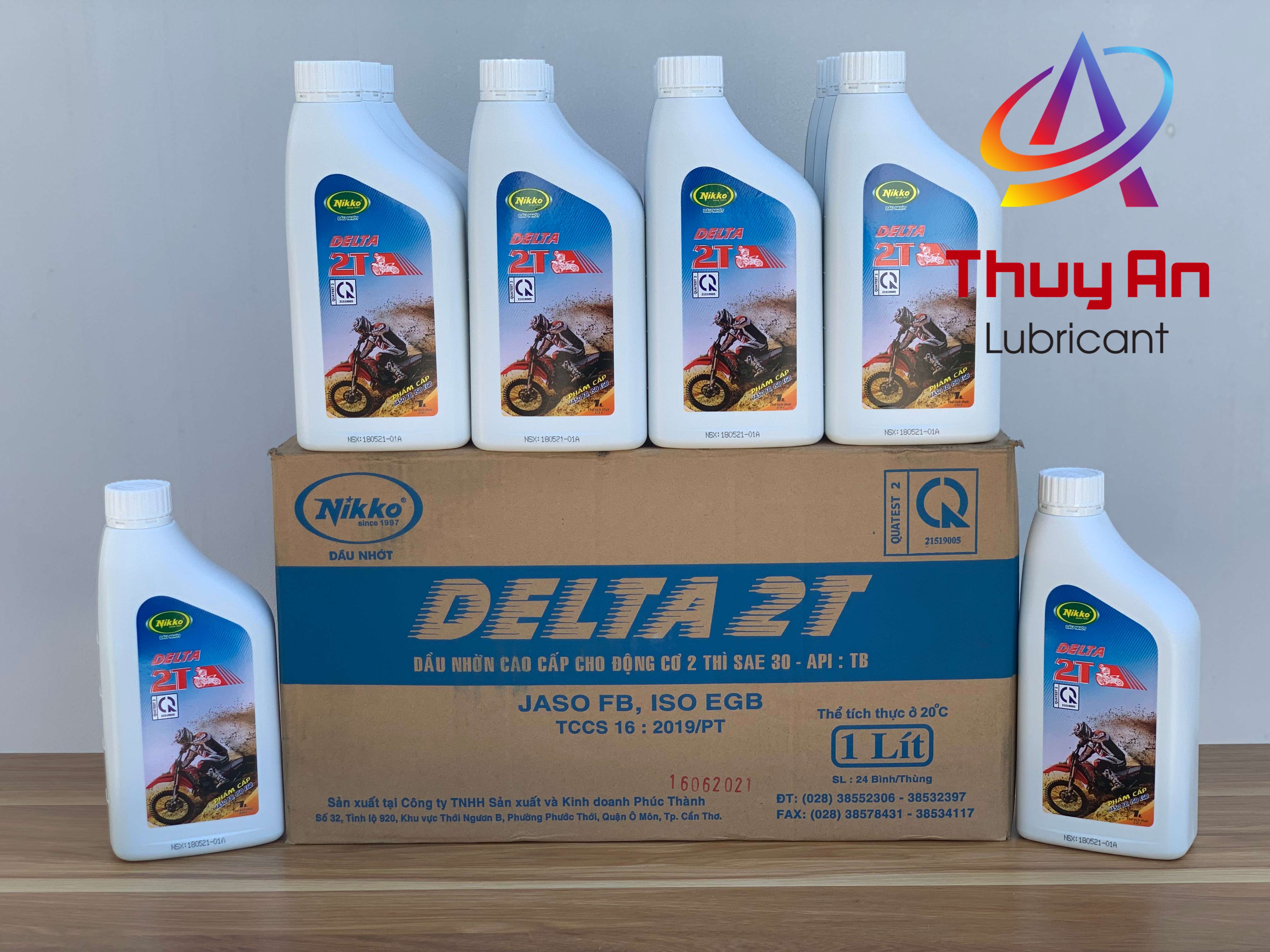 Thùng 24 bình nhớt xe máy 2 Thì Nikko Delta 2T