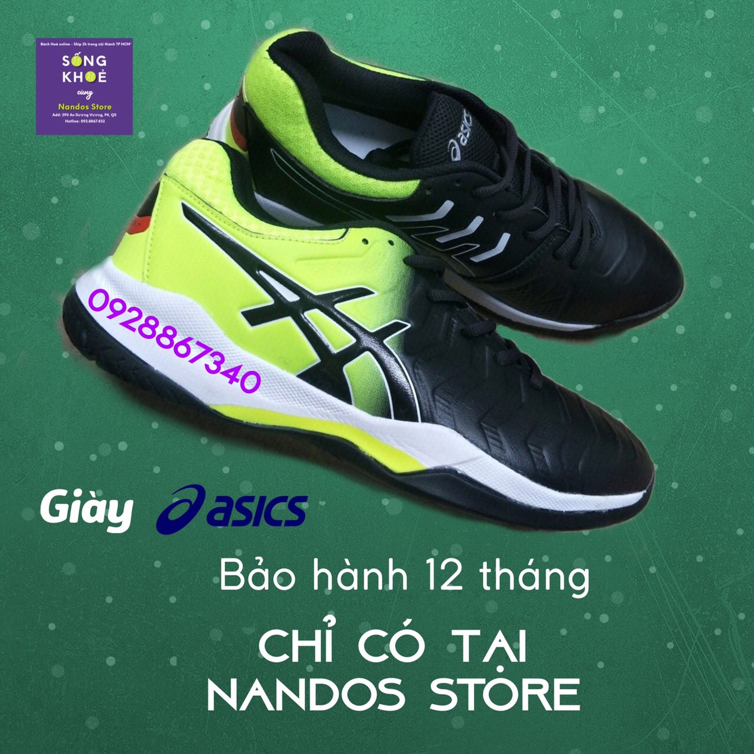 giày tennis A.sic thương hiệu djokovi.c