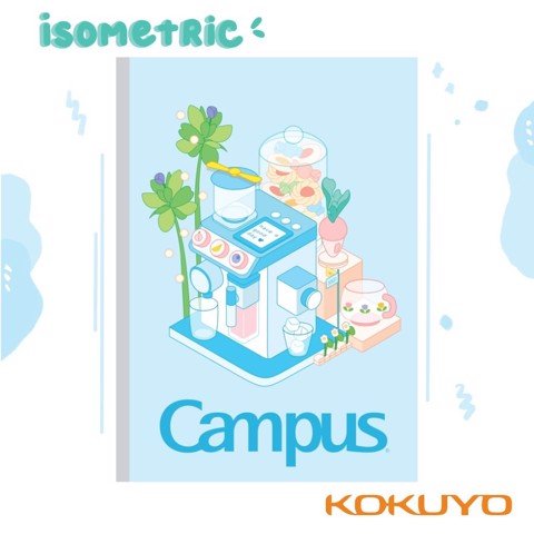 [Mẫu mới 2021] Lốc 10 vở KN có chấm Campus ISOMETRIC 80 trang