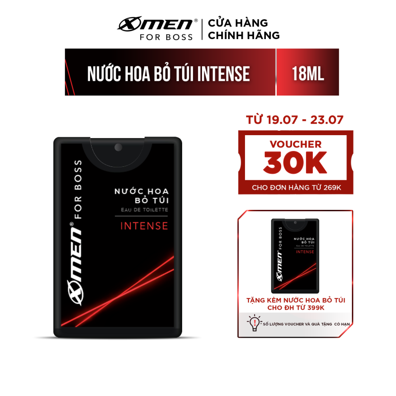 Nước hoa bỏ túi Xmen for Boss Intense 18ml