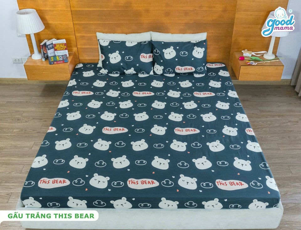 1m8*2m*10cm Ga chống thấm coton Goodmama ga chống thấm cao cấp hàng loại 1 KT : 1m6*2m*10cm và 1m8*2m*10cm(ko vỏ gối)