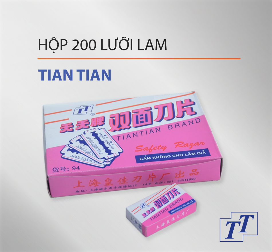Hộp 200 lưỡi lam Tian Tian