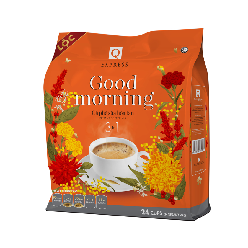 Cà Phê Hòa Tan 3in1 Good Morning (Cà phê Trần Quang)