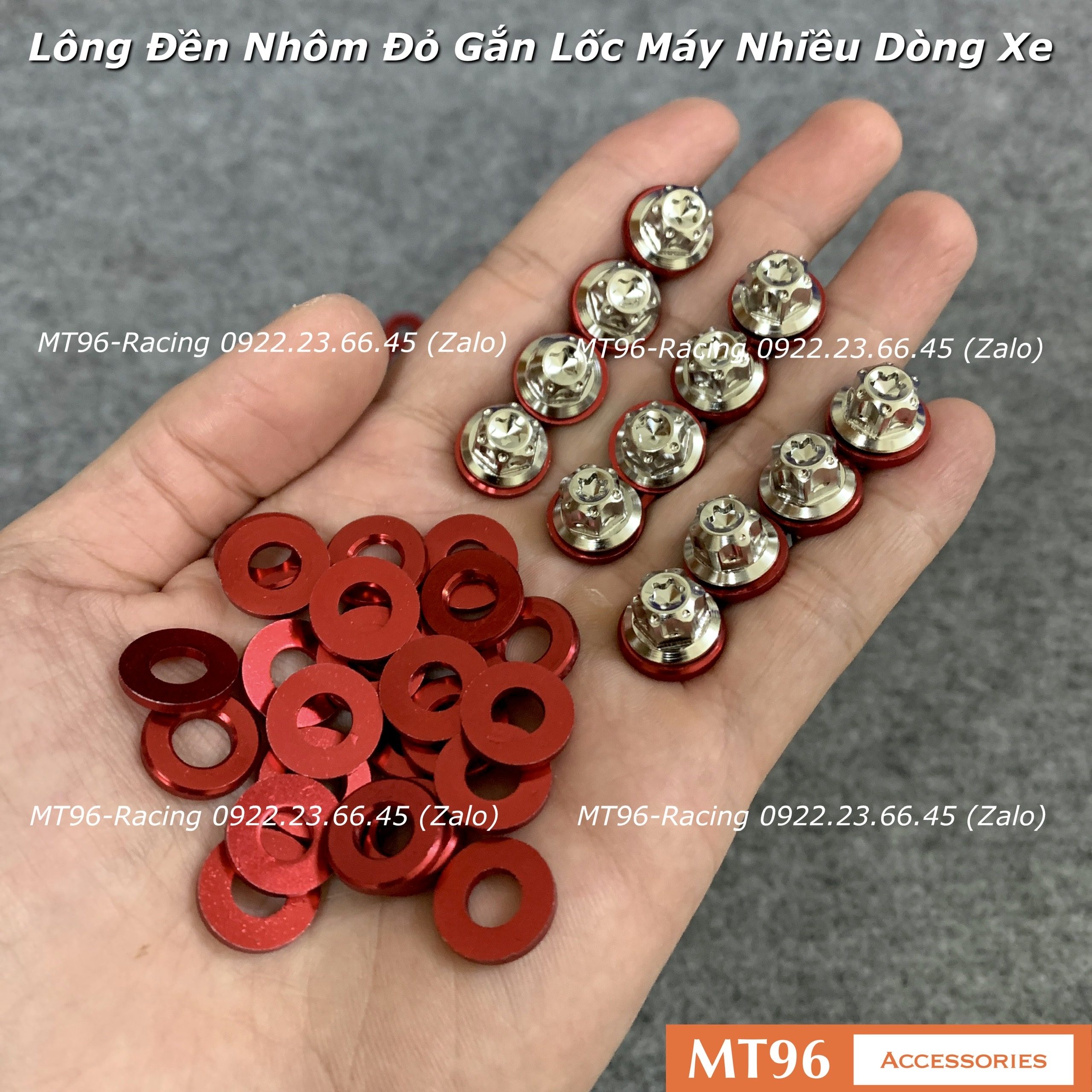 Lông Đền Nhôm Đỏ Gắn Lốc Máy Nhiều Dòng Xe Wave Dream Future Exciter Và Nhiều Dòng Xe Khác