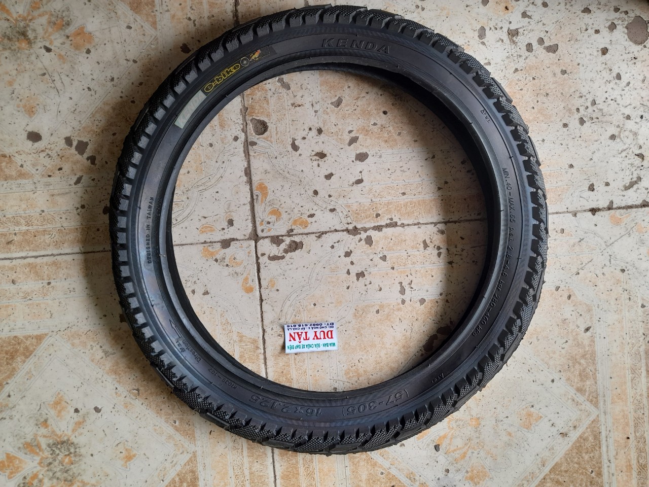 vỏ xe đạp điện kenda 16 x 2.125