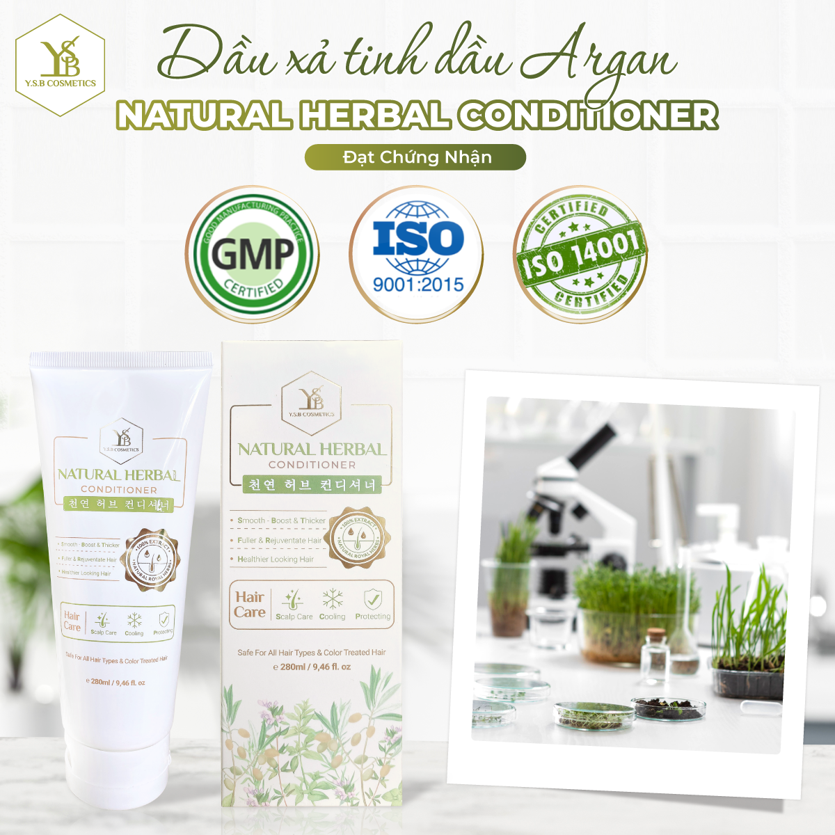 [HCM][YSB Cosmetics] Dầu xả Tinh Dầu Argan NATURAL HERBAL CONDITIONER