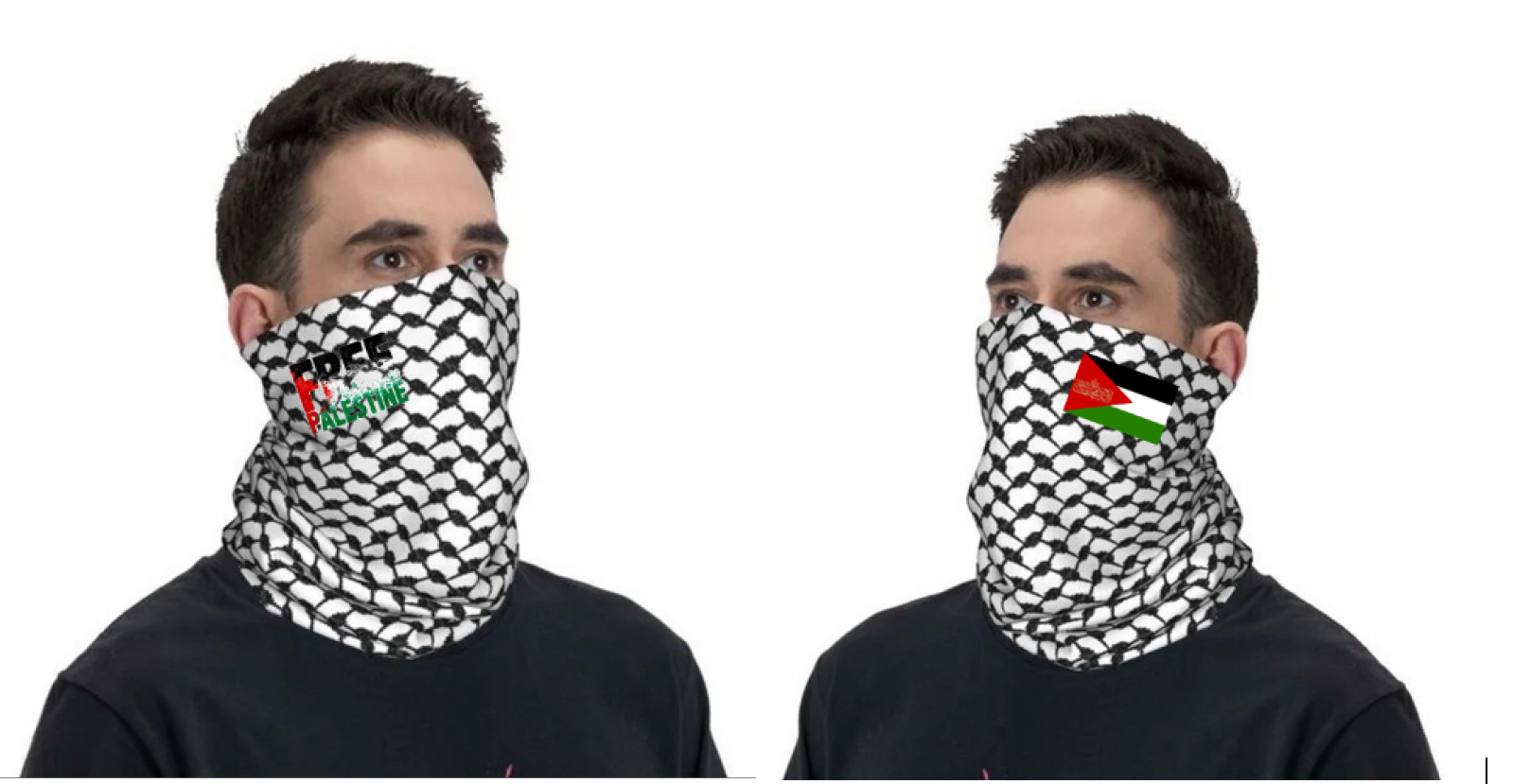 FY8IP Tactical Arabic Palestine Bandana Neck Gaiter Printed Palestinian Wrap Scarf Multi-use Face Mask Outdoor Unisex Adult