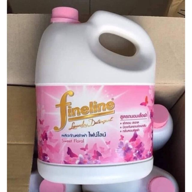 Nước giặt xã Fineline - màu hồng 3000ml Thái Lan