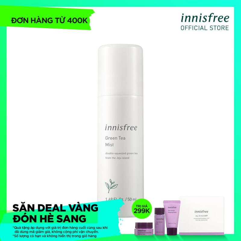 Xịt khoáng dưỡng ẩm từ trà xanh đảo Jeju Innisfree Green Tea Mist 50ml - NEW