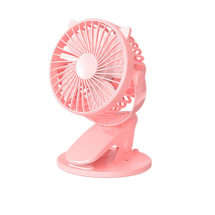 Quạt mini để bàn có kẹp xoay 360° ( Tặng pin khủng 18650 )