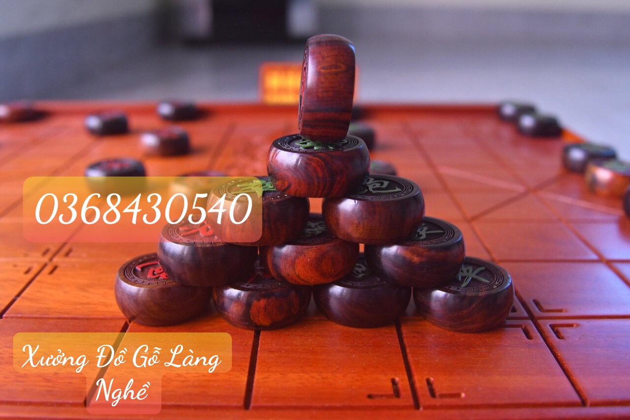 [ XẢ LỖ ] Quân Cờ Tướng Gỗ Trắc [ Gỗ Trắc 100%_Hàng loại 1]