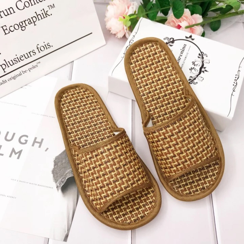 Dép cói đi trong nhà, dép văn phòng thời trang , dép cói mây đan mang trong nhà, chống phong thấp , giảm mùi hôi chân , dép đan tre đế chống trượt mang trong khách sạn du lịch giá rẻ