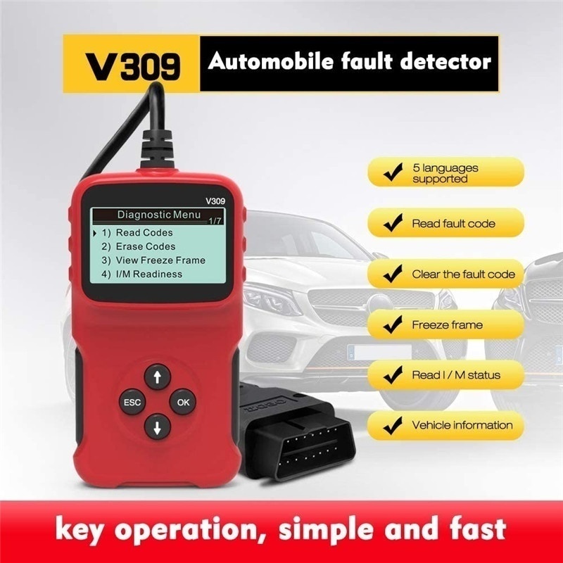 Phụ Kiện Xe Hơi, Máy Quét Công Cụ Chẩn Đoán Đầu Đọc Mã Xe Hơi OBD2 Phổ Thông
