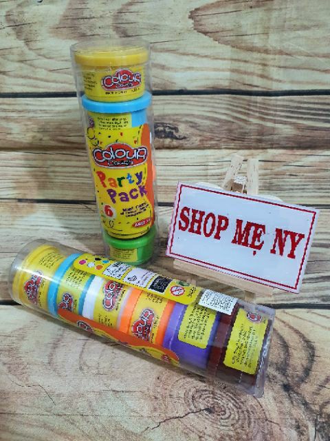 [HCM]Bộ 6 hộp đất nặn bột nặn từ bột mì an toàn cho bé